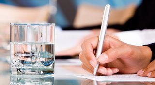 Writing on a piece of paper