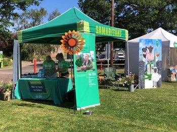 Samaritans display at The South of England Show