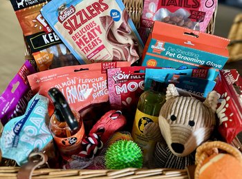 Dog treat prize hamper