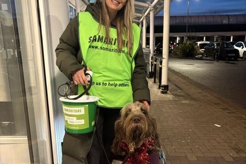Rose & her canine helper
