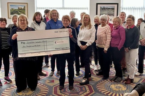Receiving the donation from Heysham Golf Club