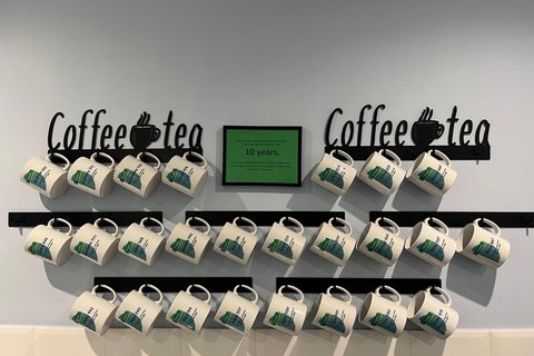 Ten-year volunteer mugs