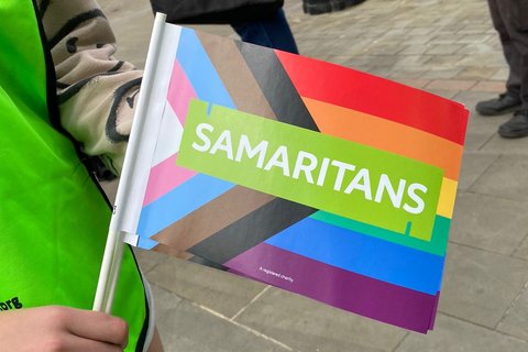Samaritans inclusive Pride flag