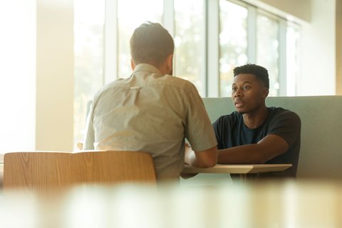 Men discussing
