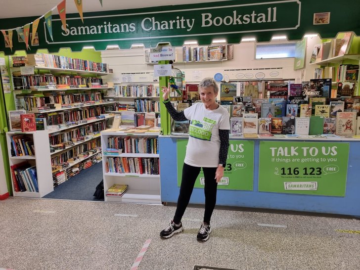 margaret turner in front of bookstall