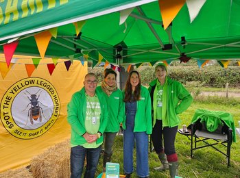 our volunteers in the gazebo.