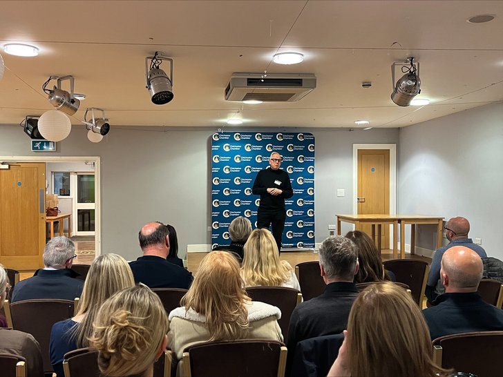 Paul on stage Bognor Business Forum