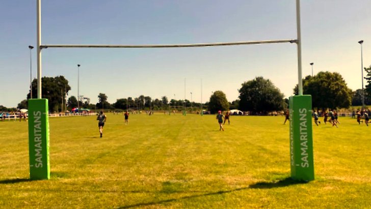 Samaritans post protectors at Reading Abbey Rugby Club