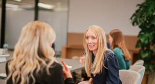 Two people in conversation during a Samaritans STEP workplace training session