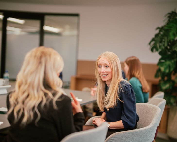 Two people in conversation during a Samaritans STEP workplace training session
