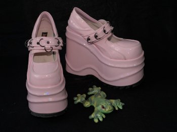 Photo of Pink Shoes and a Frog