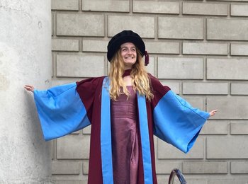 Sophie graduating from her PHD
