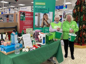 Fundraising tombola in a Tesco Supermarket