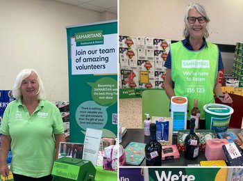 Samaritans volunteers fundraising at Eastbourne supermarkets